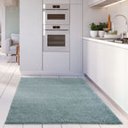 Solid Duck Egg Blue Shaggy Rug