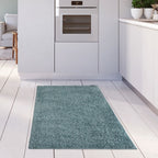 Solid Duck Egg Blue Shaggy Rug