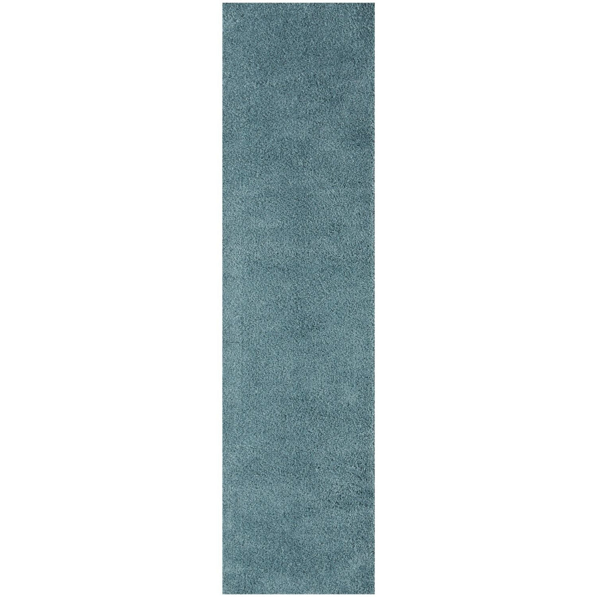 Solid Duck Egg Blue Shaggy Rug 80X300 cm
