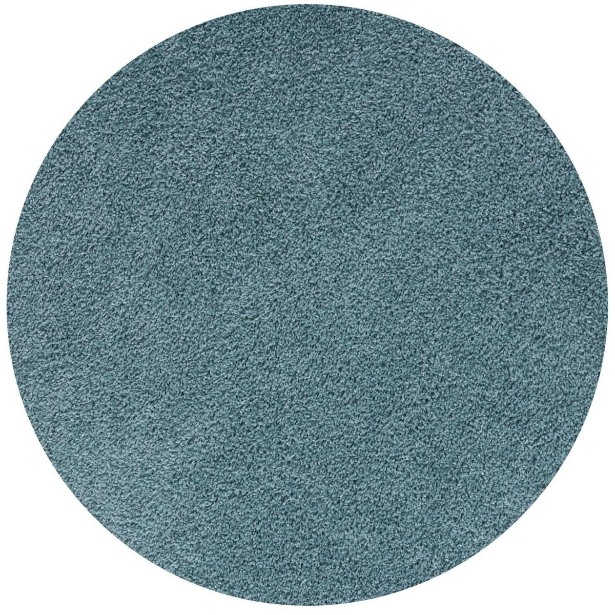 Solid Duck Egg Blue Shaggy Rug Ø 120 cm