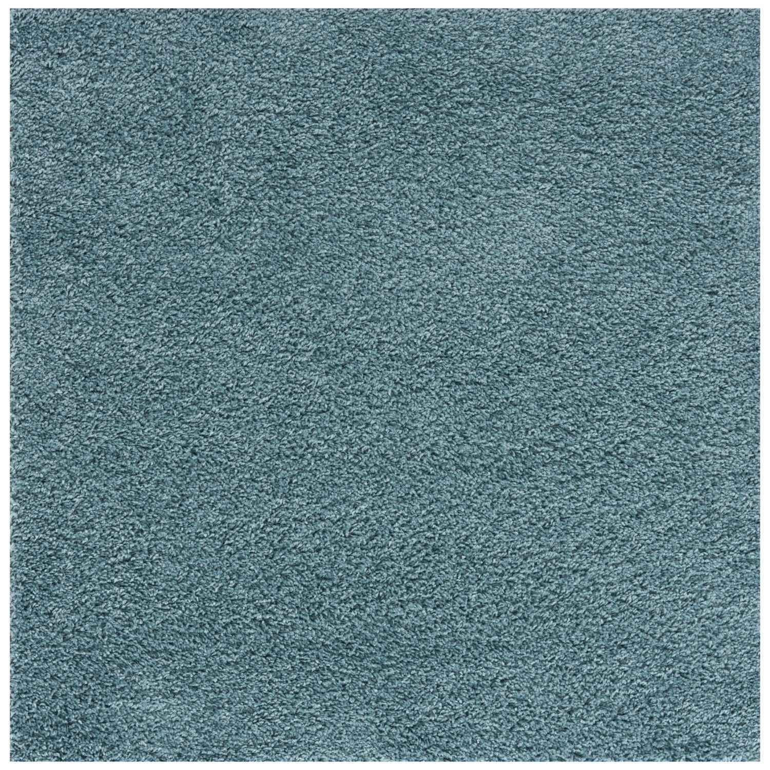 Solid Duck Egg Blue Shaggy Rug 120X120 cm
