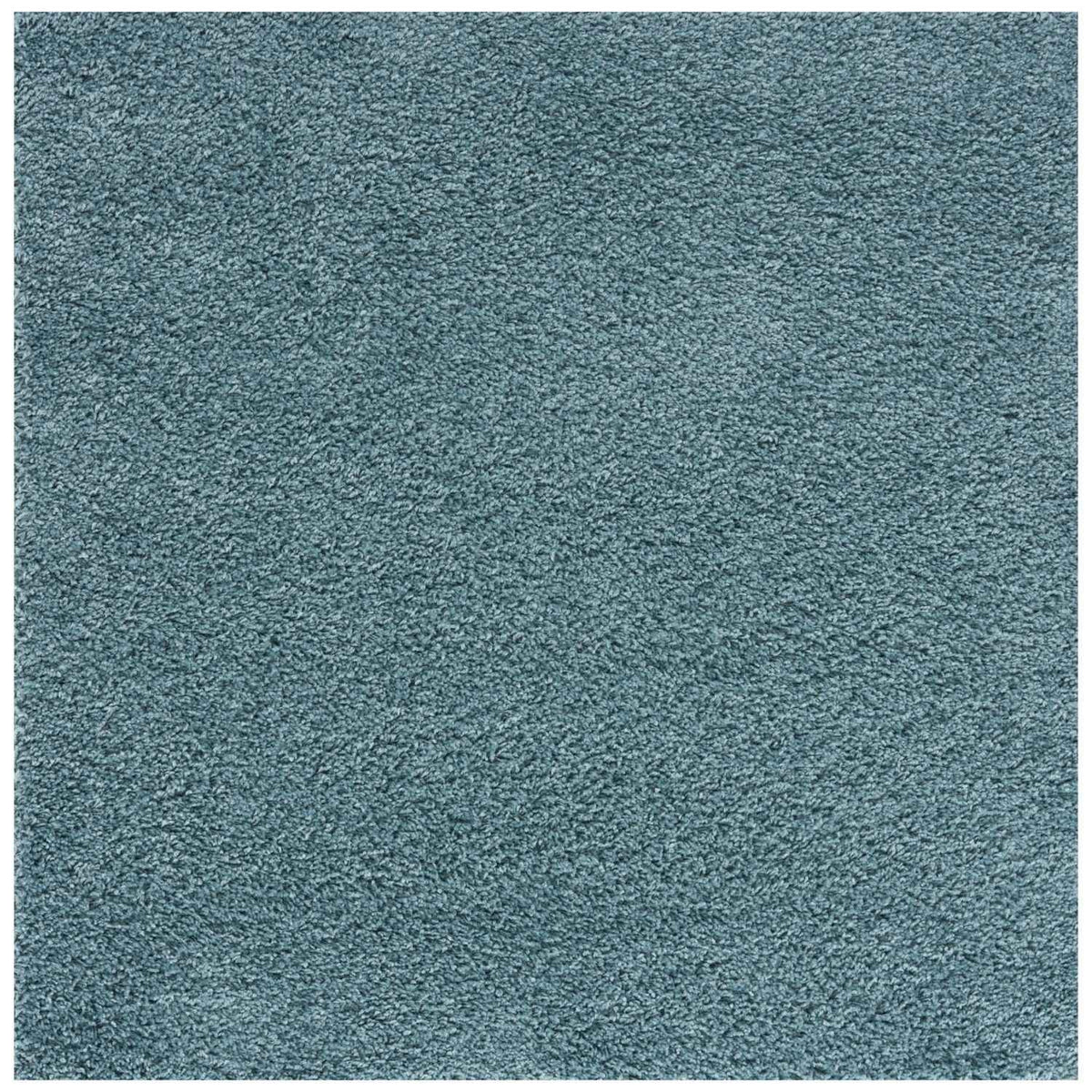 Solid Duck Egg Blue Shaggy Rug 120X120 cm