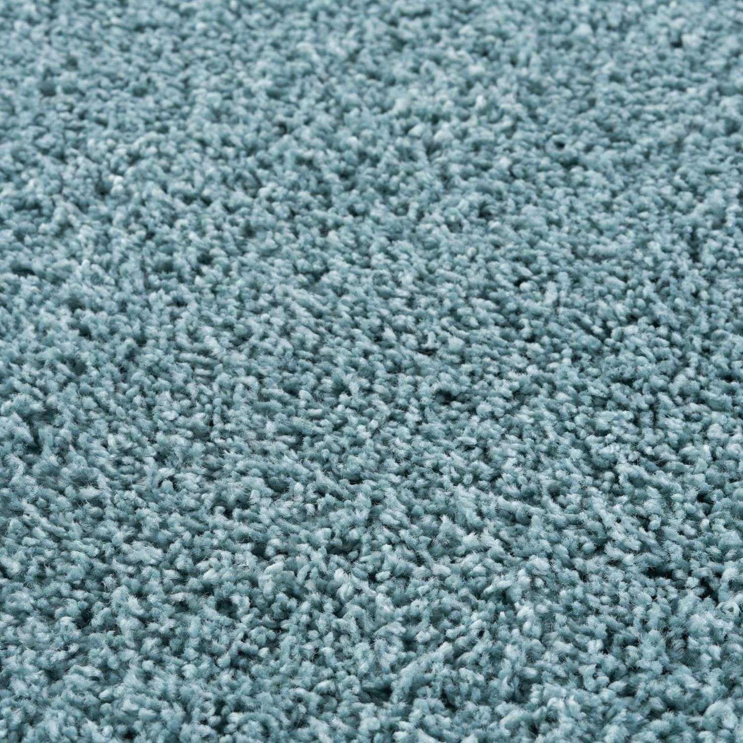 Solid Duck Egg Blue Shaggy Rug