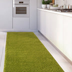 Solid Green Shaggy Rug
