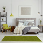 Solid Green Shaggy Rug