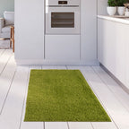 Solid Green Shaggy Rug