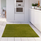 Solid Green Shaggy Rug