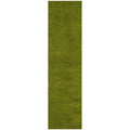 Solid Green Shaggy Rug 80X300 cm