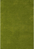 Solid Green Shaggy Rug