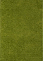 Solid Green Shaggy Rug