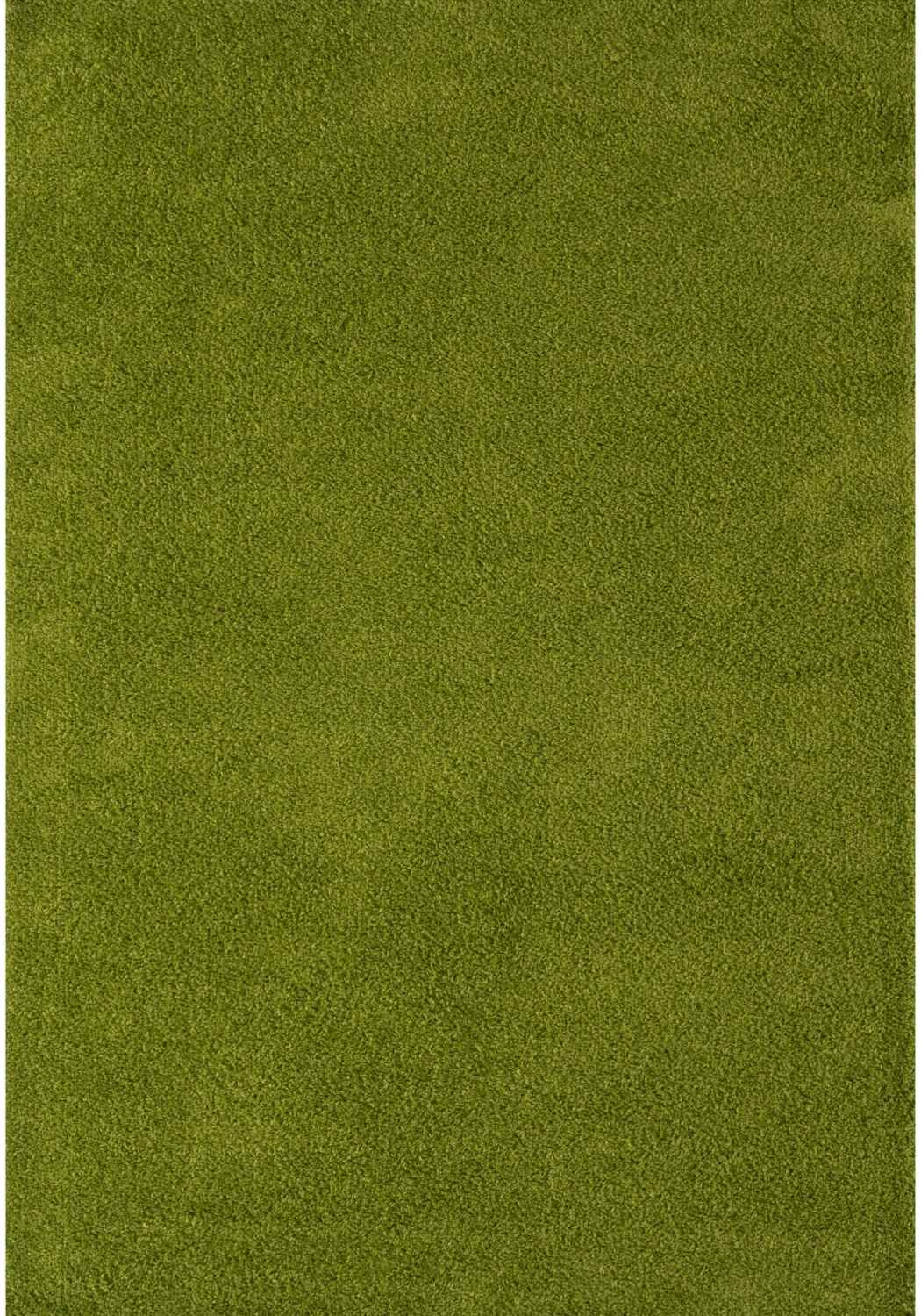 Solid Green Shaggy Rug