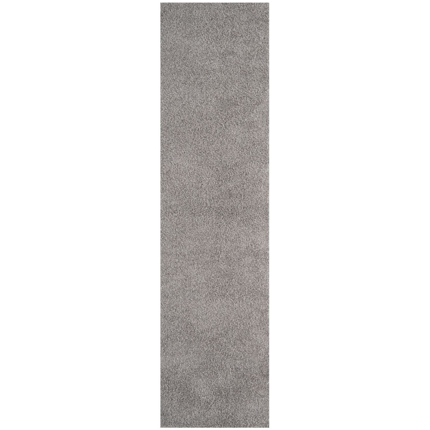 Solid Grey Shaggy Rug 80X300 cm