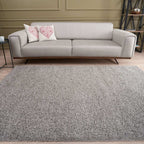 Solid Grey Shaggy Rug