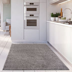 Solid Grey Shaggy Rug
