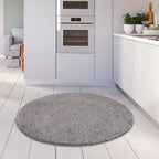 Solid Grey Shaggy Rug