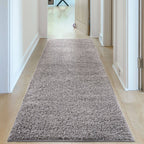 Solid Grey Shaggy Rug