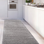 Solid Grey Shaggy Rug