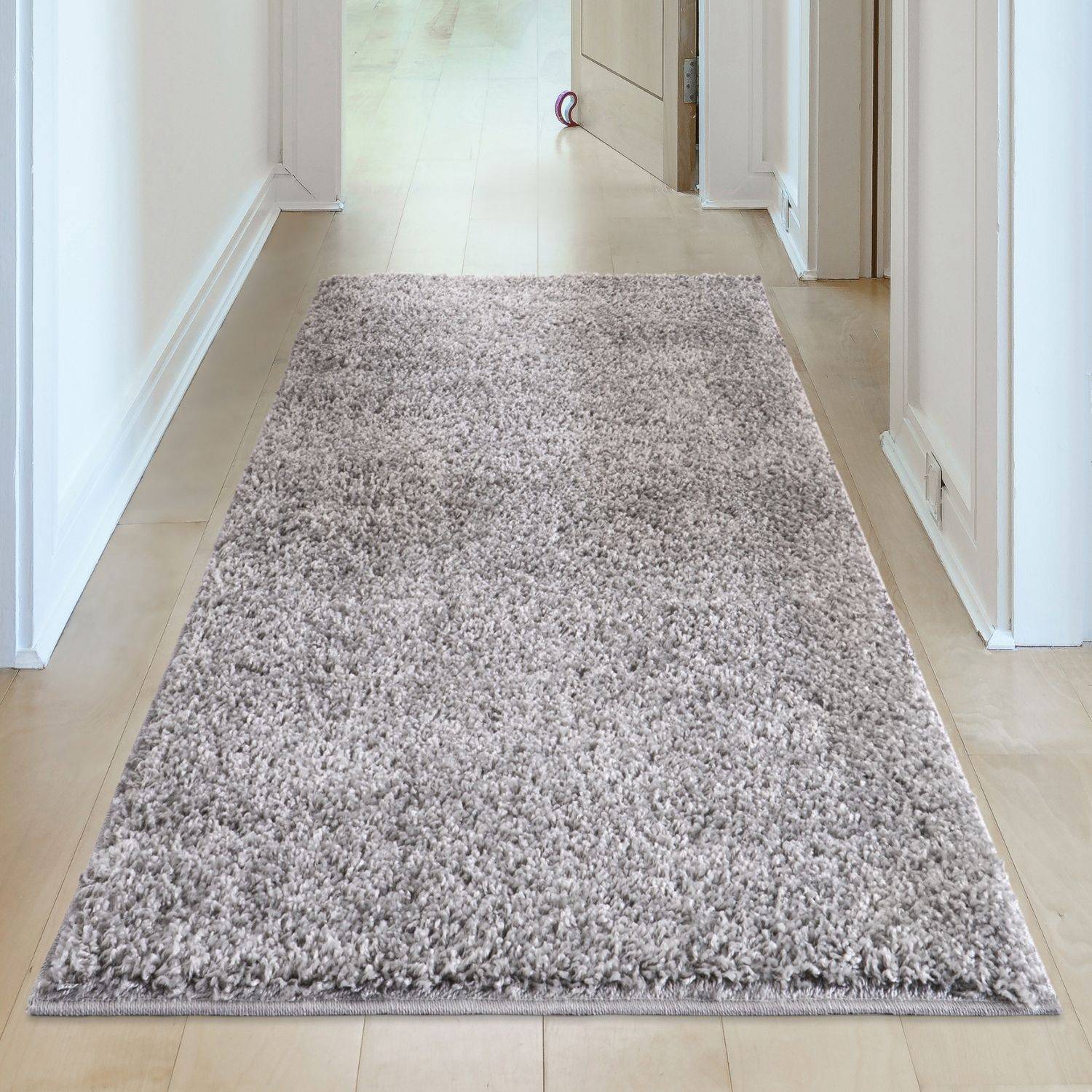Solid Grey Shaggy Rug