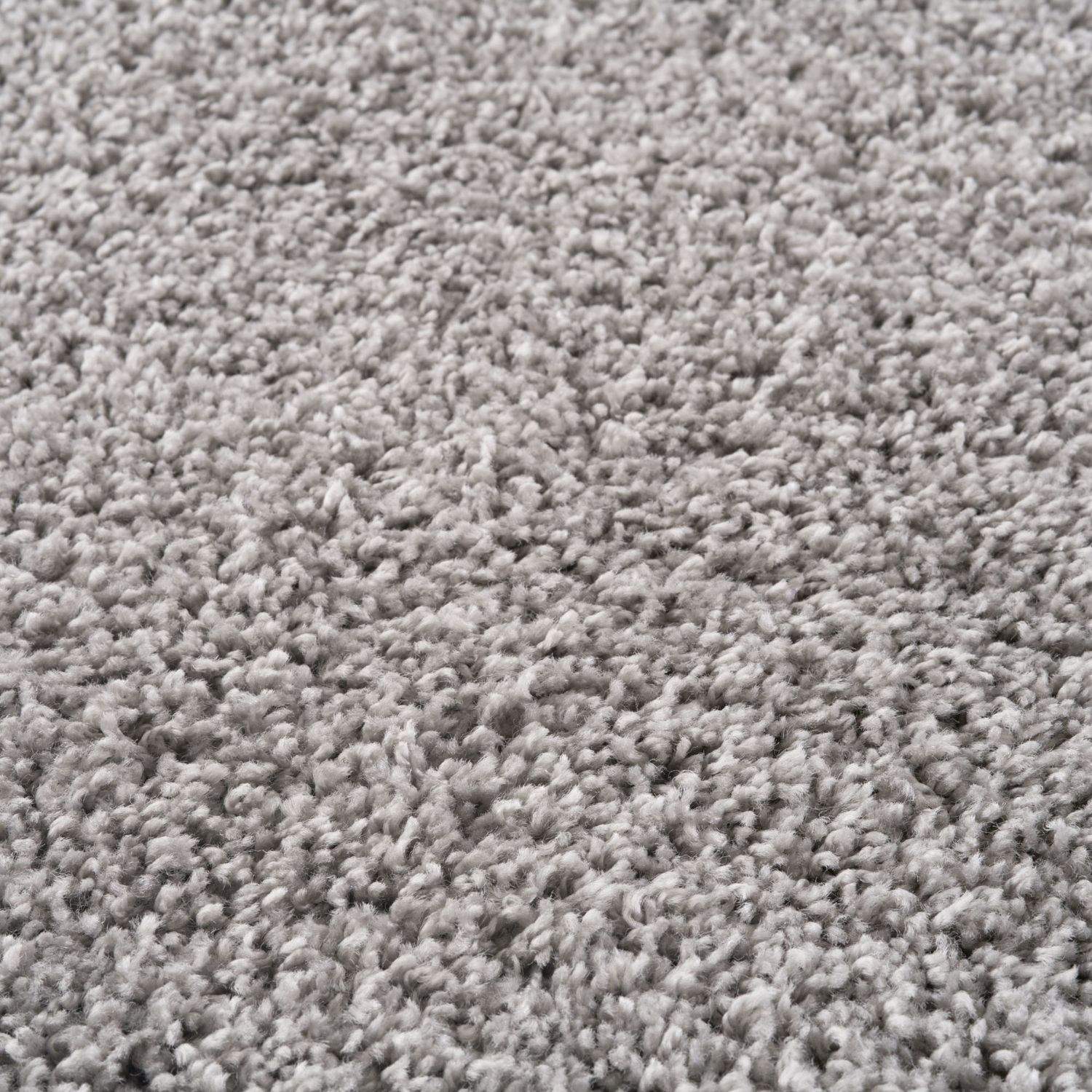 Solid Grey Shaggy Rug
