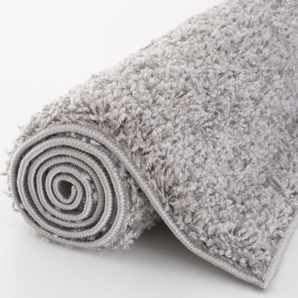 Solid Grey Shaggy Rug