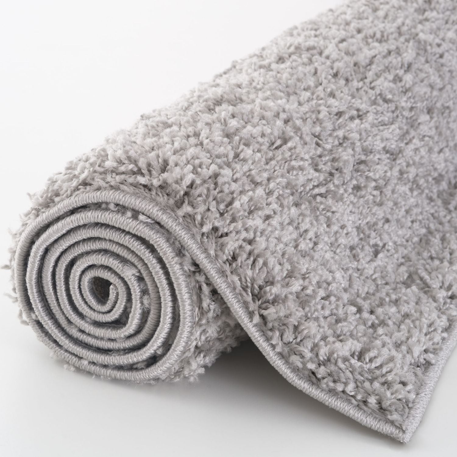 Solid Grey Shaggy Rug