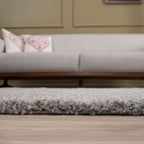 Solid Grey Shaggy Rug