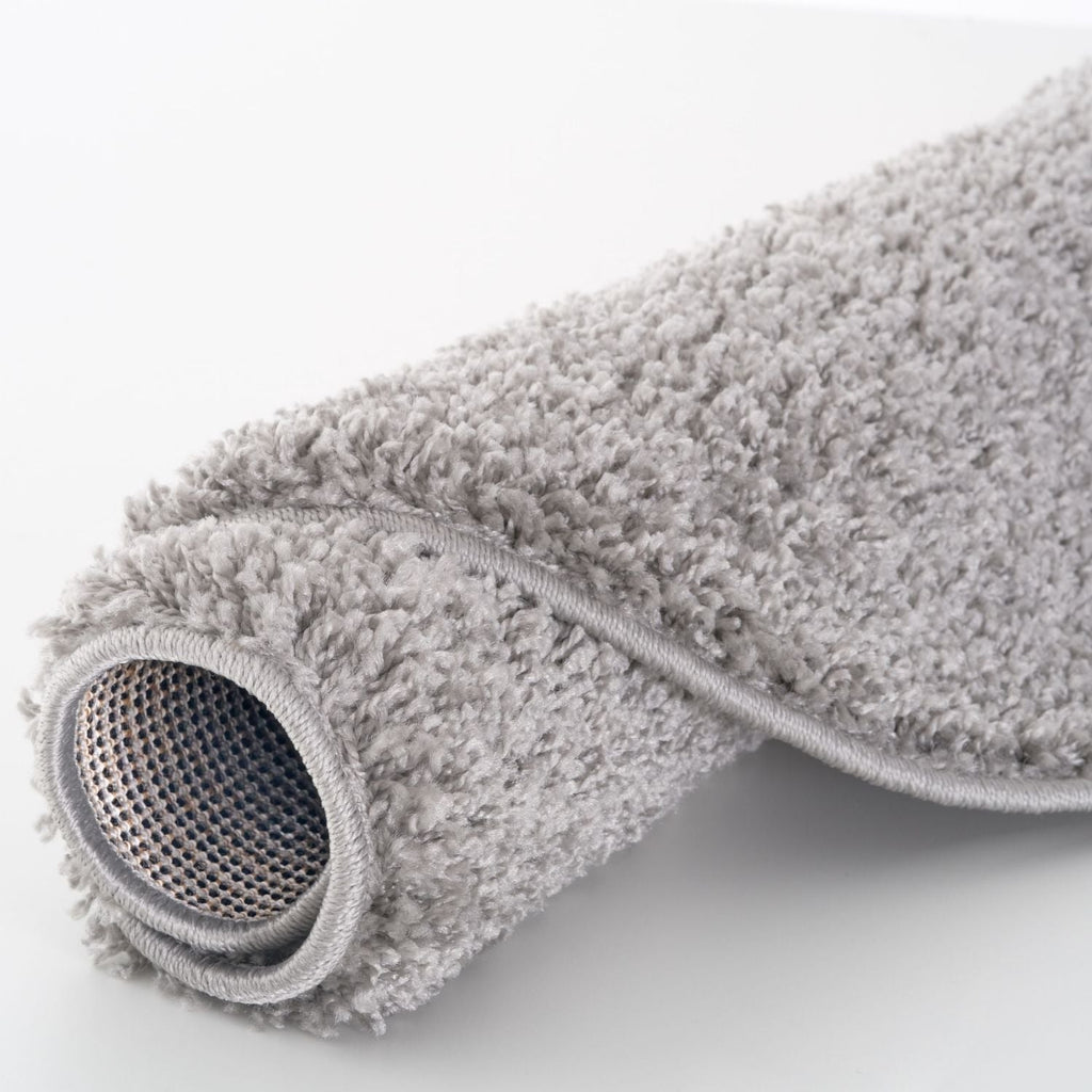 Solid Grey Shaggy Rug