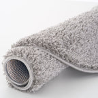 Solid Grey Shaggy Rug