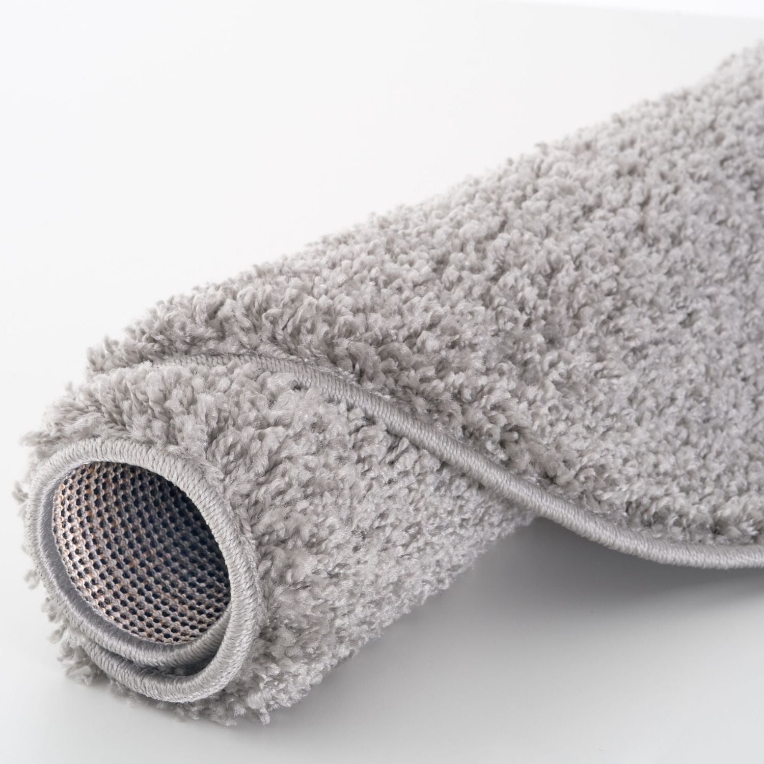Solid Grey Shaggy Rug