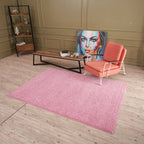 Solid Pink Shaggy Rug