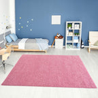 Solid Pink Shaggy Rug