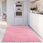 Solid Pink Shaggy Rug