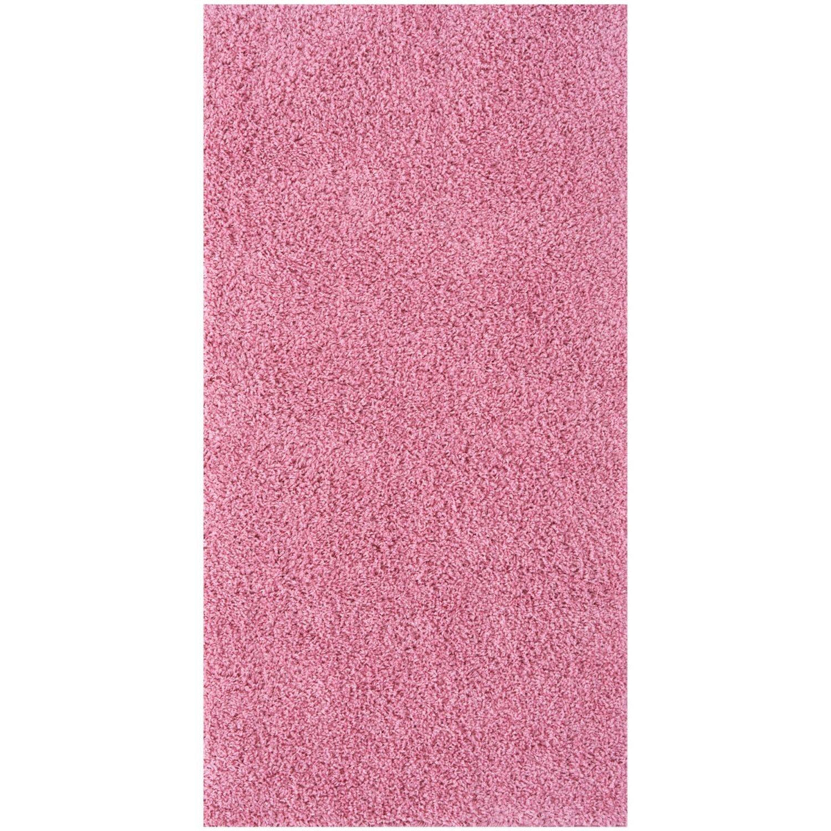Solid Pink Shaggy Rug