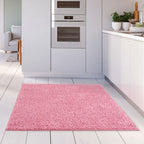 Solid Pink Shaggy Rug