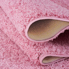 Solid Pink Shaggy Rug