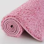 Solid Pink Shaggy Rug