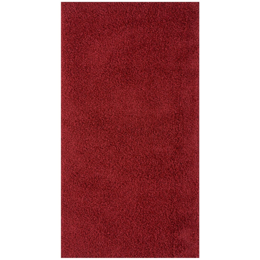 Solid Red Shaggy Rug