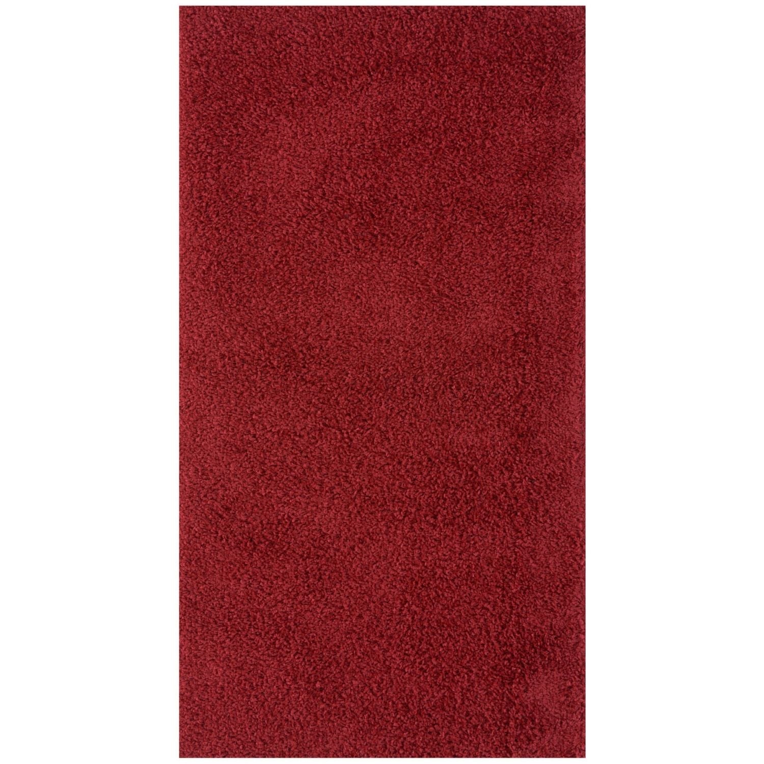 Solid Red Shaggy Rug