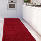Solid Red Shaggy Rug