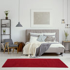 Solid Red Shaggy Rug