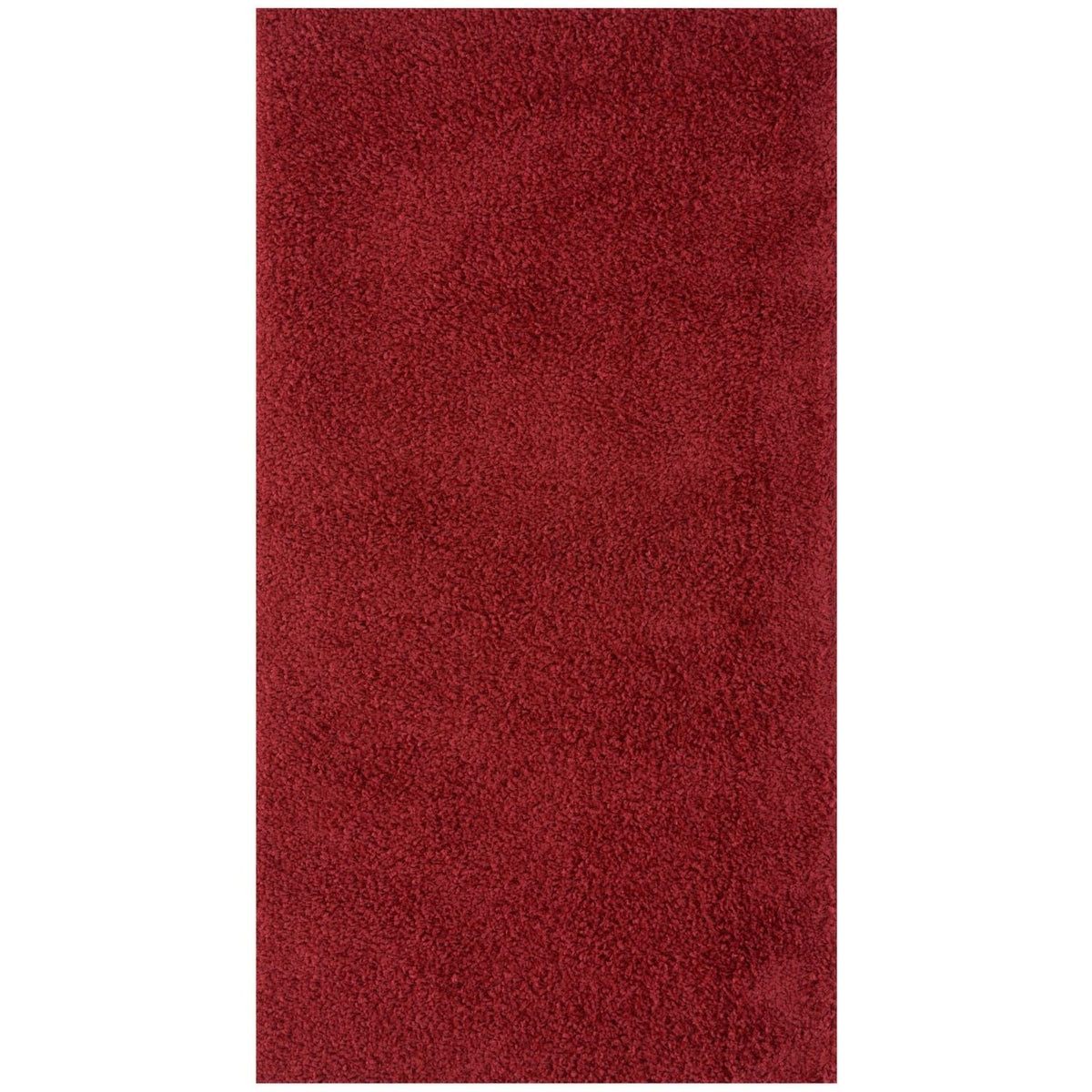 Solid Red Shaggy Rug