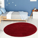 Solid Red Shaggy Rug