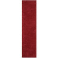 Solid Red Shaggy Rug 80X300 cm