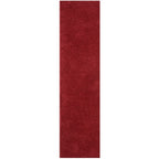 Solid Red Shaggy Rug 80X300 cm