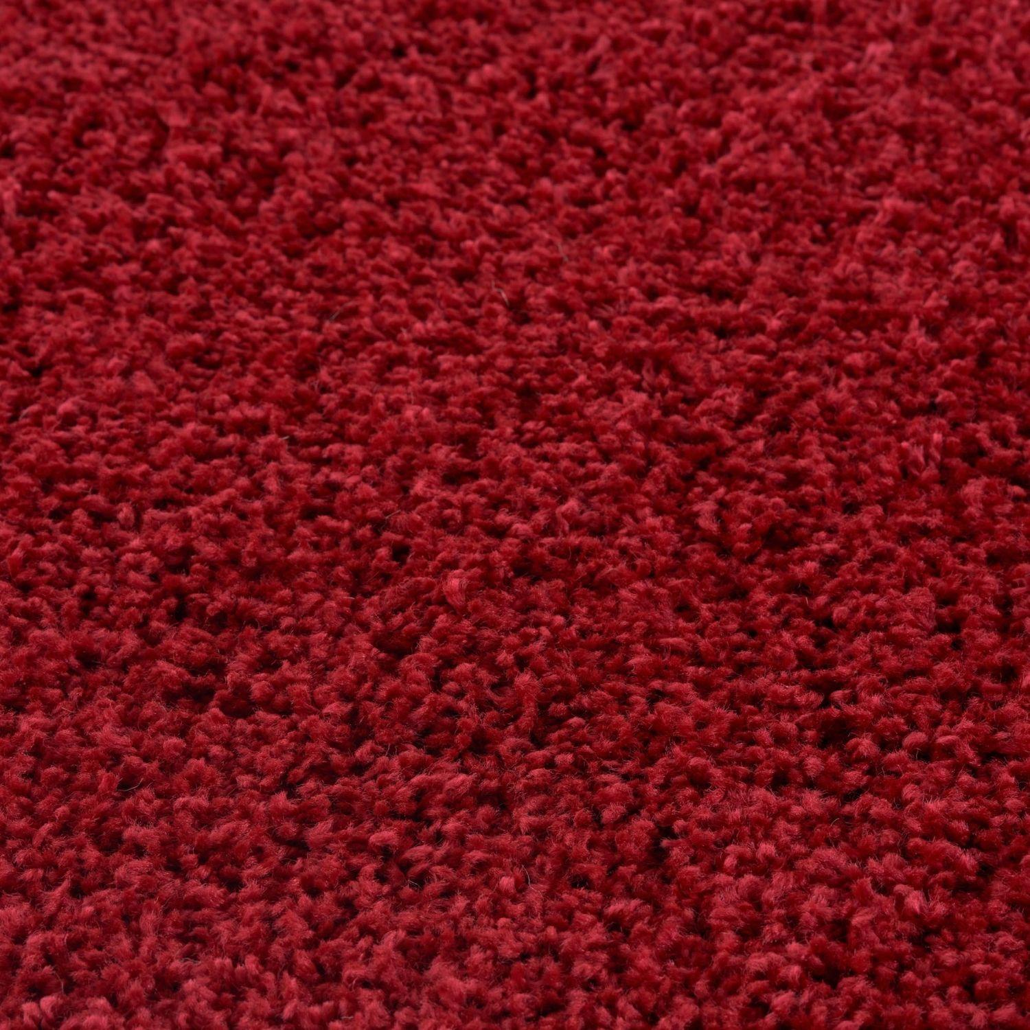 Solid Red Shaggy Rug