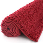 Solid Red Shaggy Rug