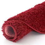 Solid Red Shaggy Rug