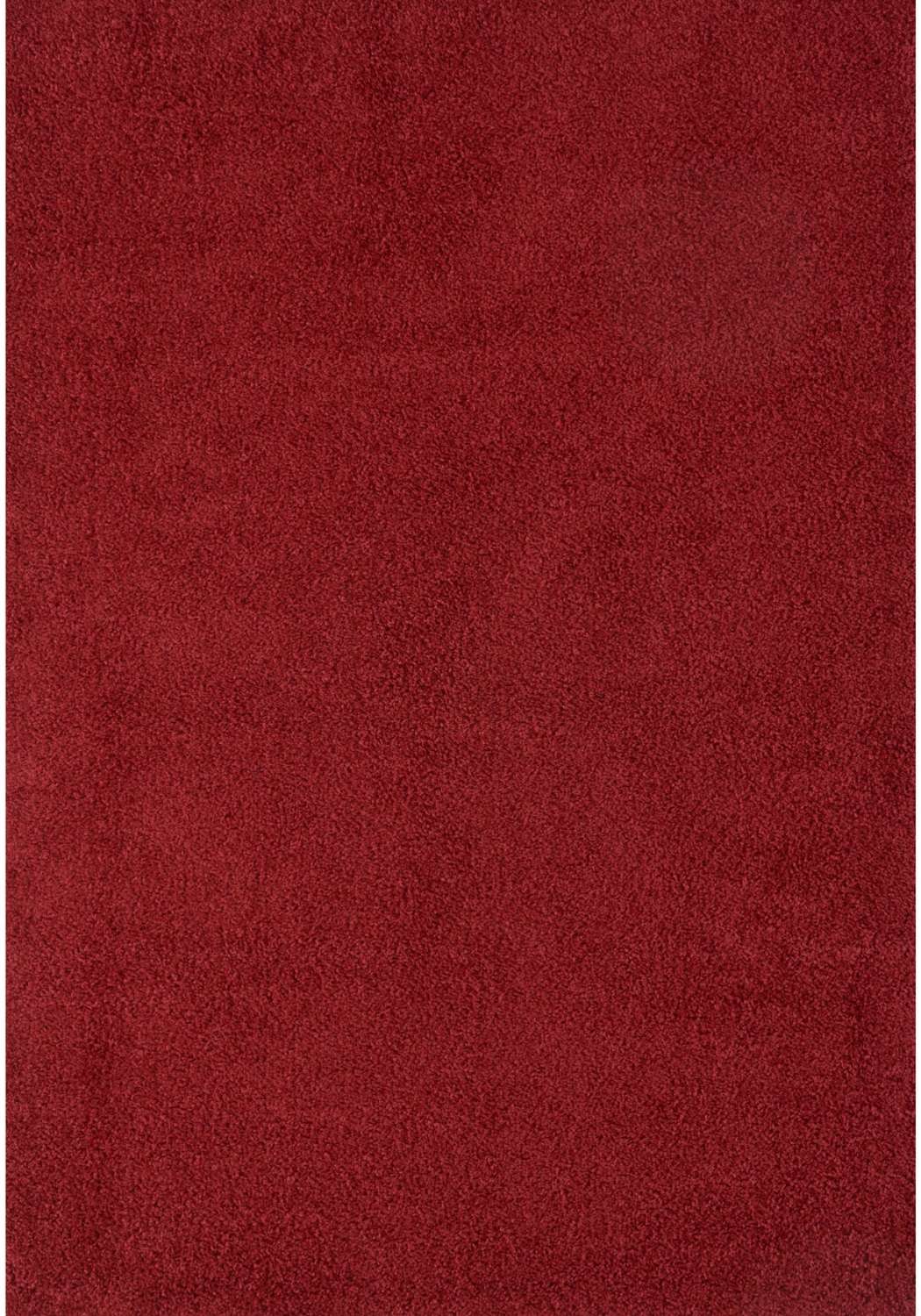 Solid Red Shaggy Rug