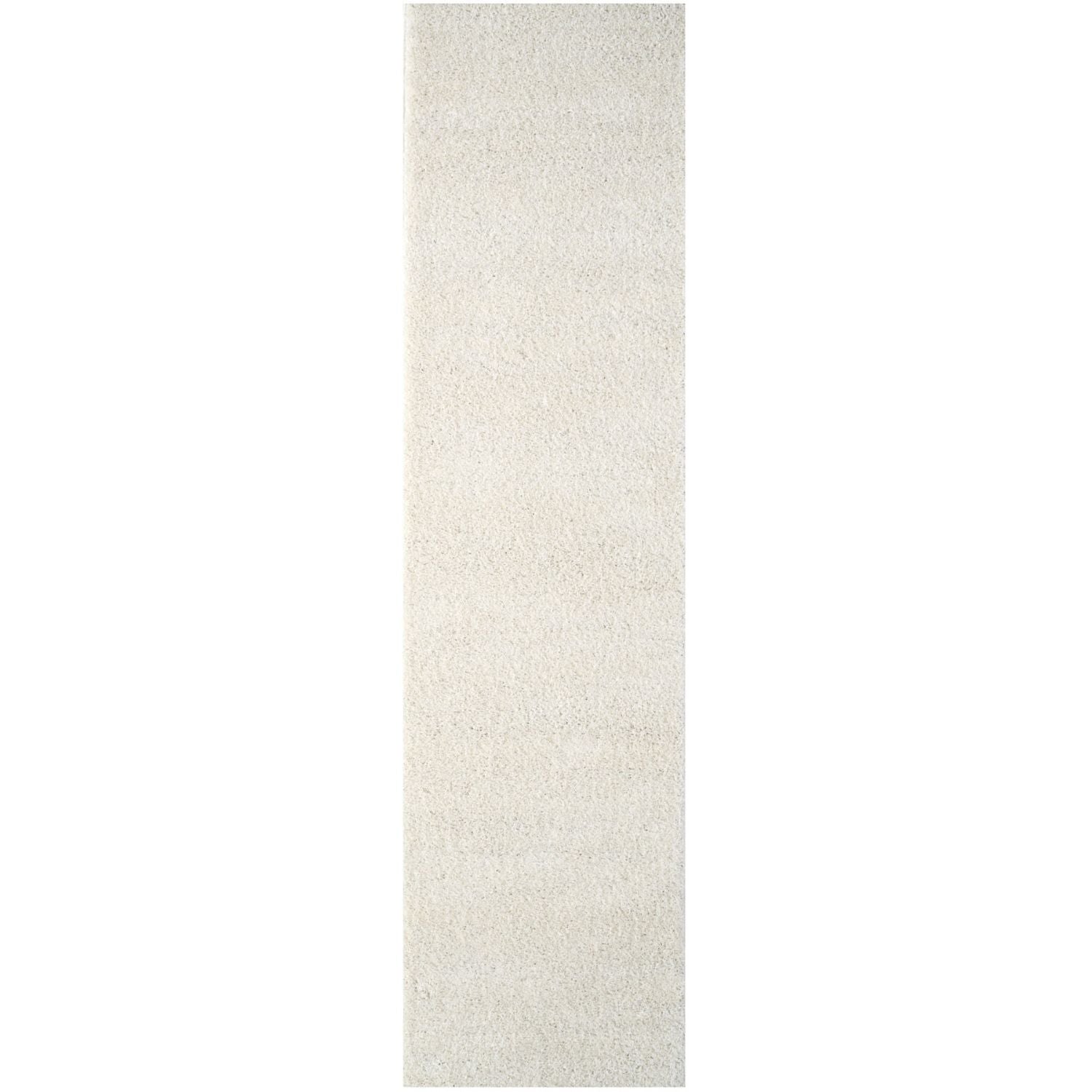 Solid White Shaggy Rug 80X300 cm