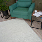 Solid White Shaggy Rug